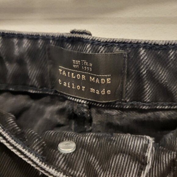 Tailor Made Black Jeans Size 27 High Waist Wide Leg - Picture 7 of 11